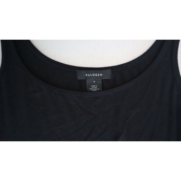 Halogen HA298903MI Women's Sz Small Black Long Layering Cami Tank Top - Picture 4 of 9